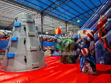 Superhero Themed Playground Inflatable commercial attraction view