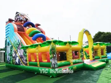 Inflatable Jungle Adventure Play Center side view