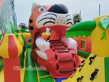 Inflatable Jungle Adventure Play Center commercial attraction view