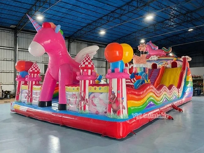 Inflatable Unicorn Costume Party City front view