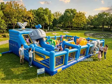 Inflatable Ocean Playground front view